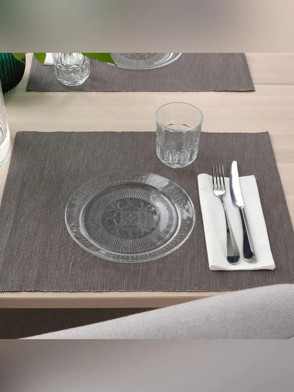 IKEA SÄLLSKAPLIG side plate set , glass, 20 cm, 4 pack